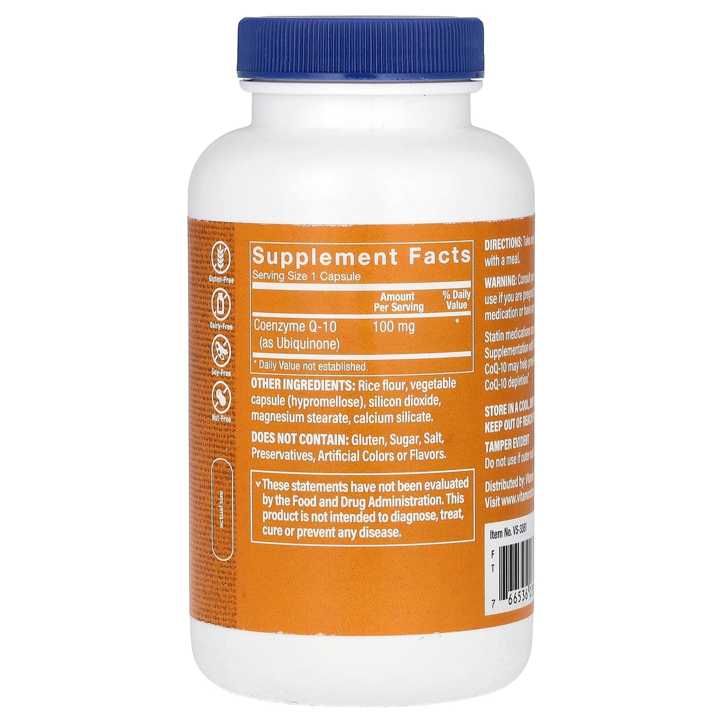 The Vitamin Shoppe, CoQ-10, 100 mg, 240 Capsules - Image 2