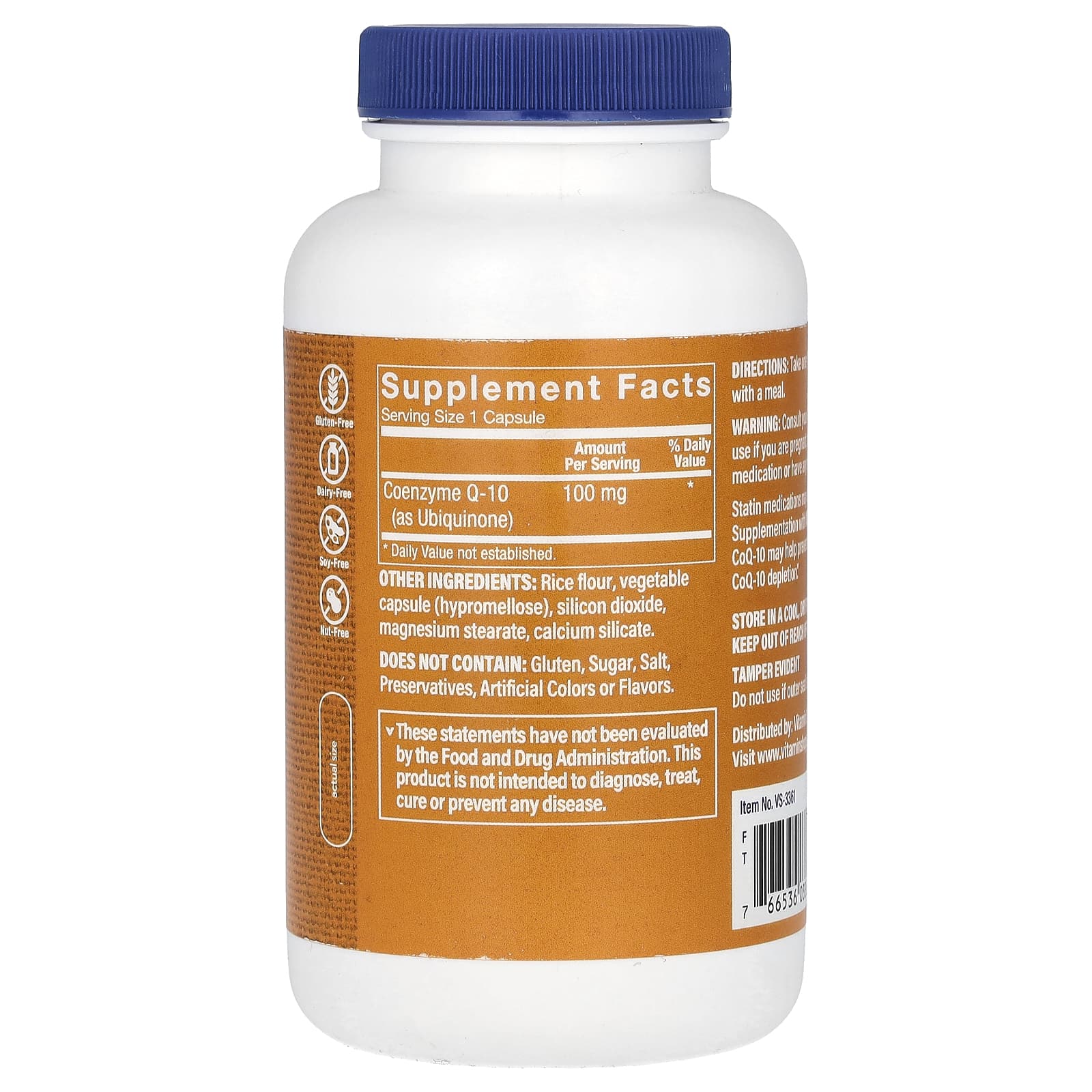 The Vitamin Shoppe, CoQ-10, 100 mg, 240 Capsules - Image 2