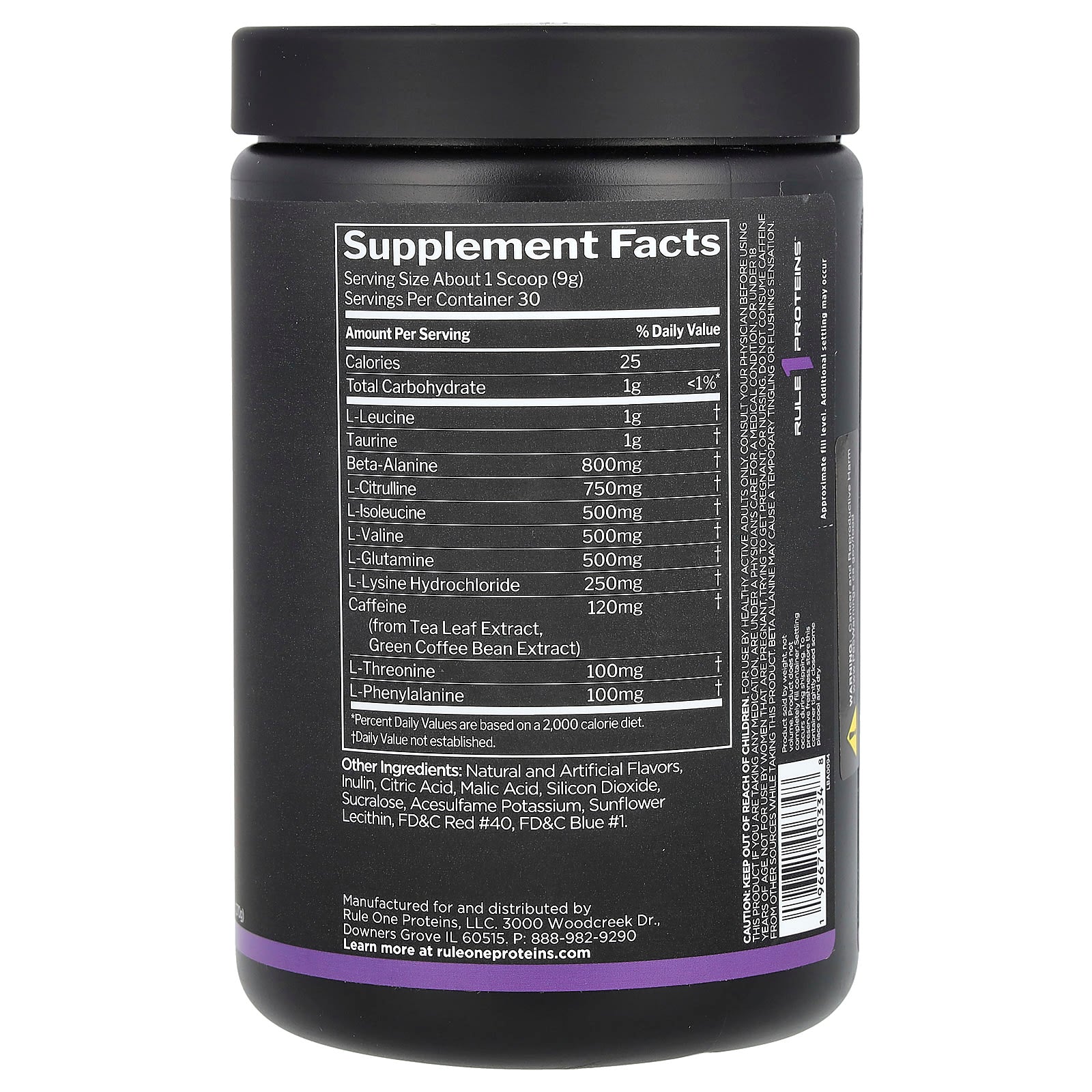 Rule One Proteins, Energized Amino, Grape, 9.52 oz (270 g) - Image 2