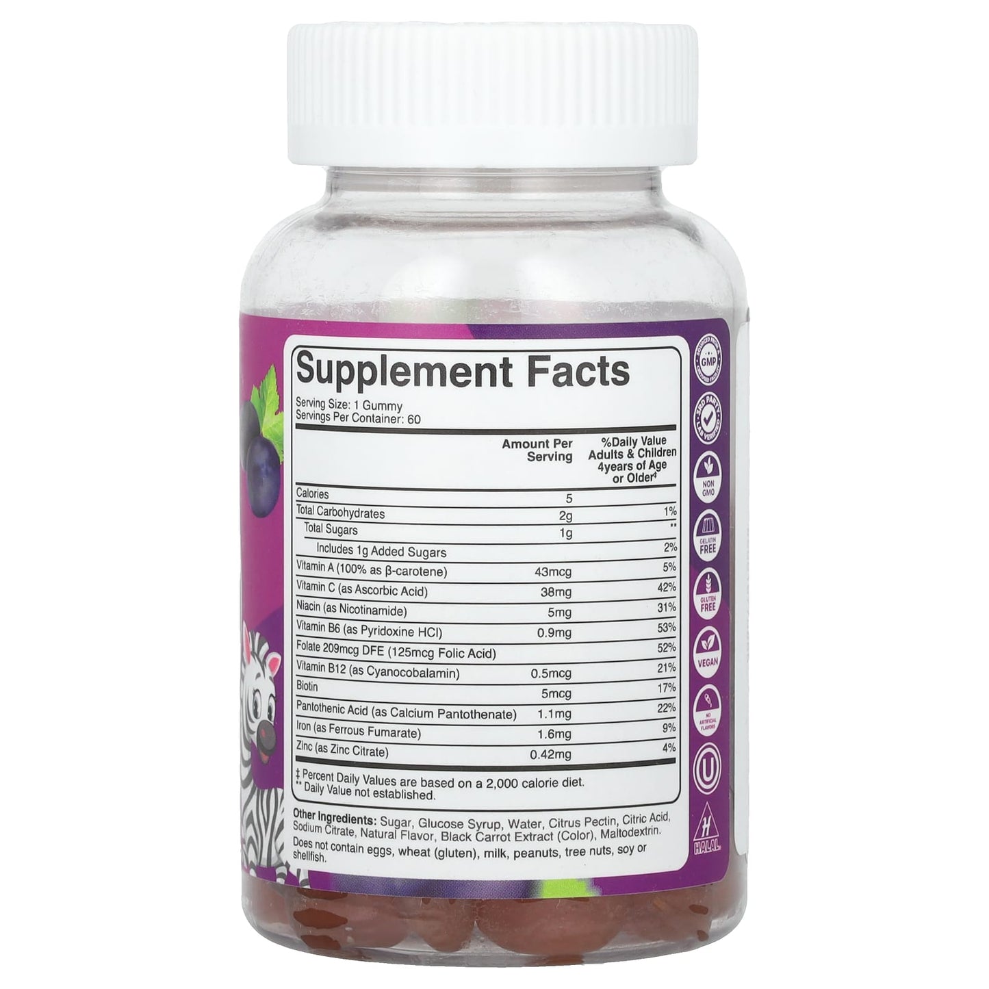 Phytoral, Kids, Iron Gummies with Vitamin C, Grape, 60 Gummies - Image 2