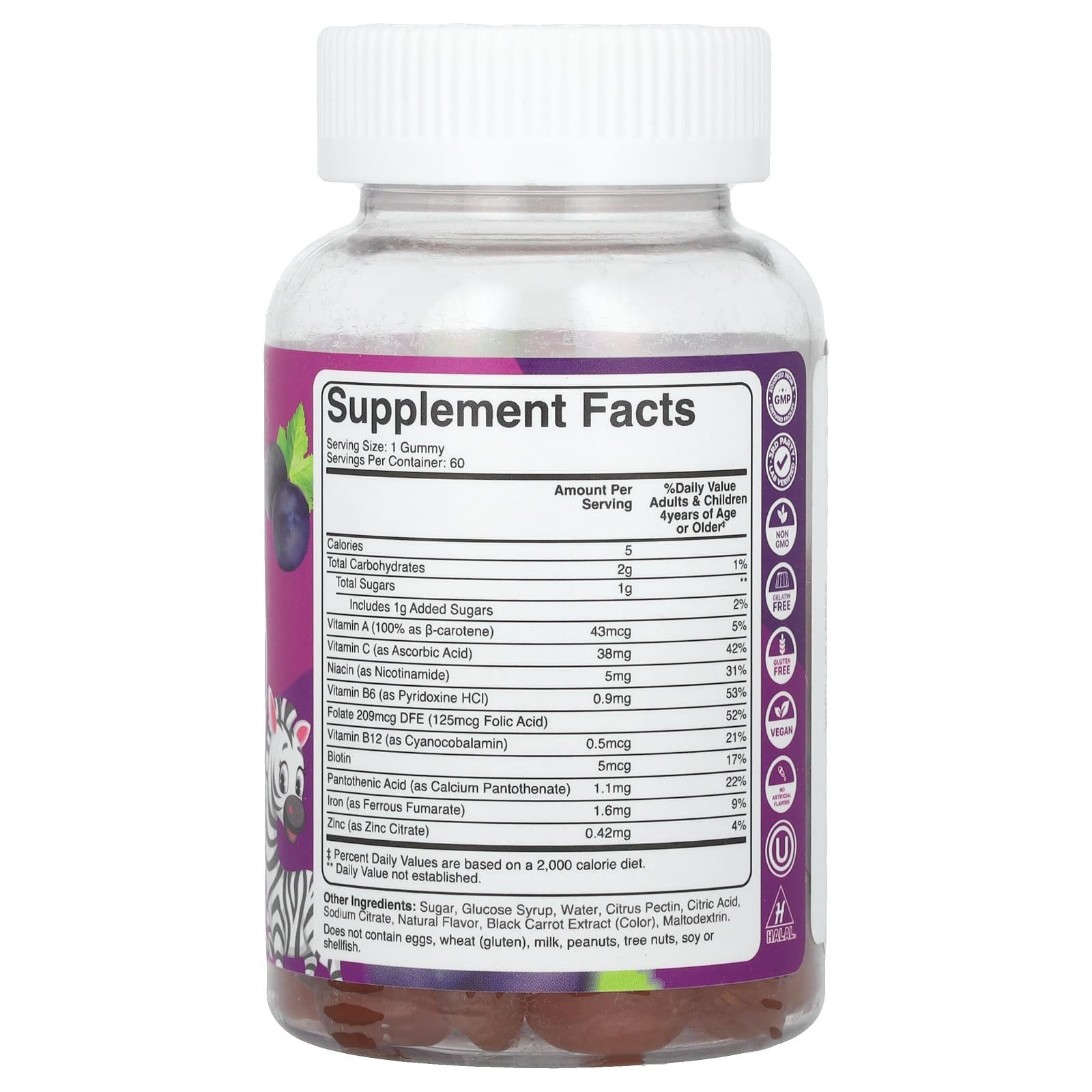 Phytoral, Kids, Iron Gummies with Vitamin C, Grape, 60 Gummies - Image 2