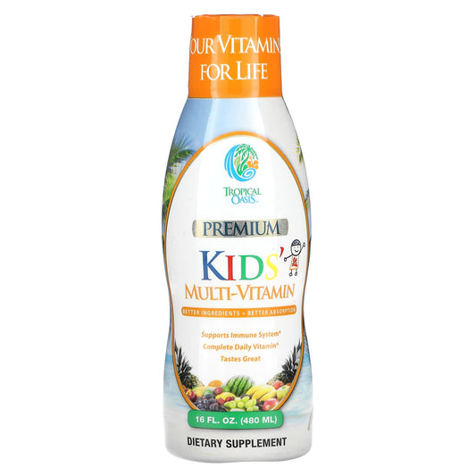 Tropical Oasis, Premium Kids' Multi-Vitamin, 16 fl oz (480 ml) - Image 1