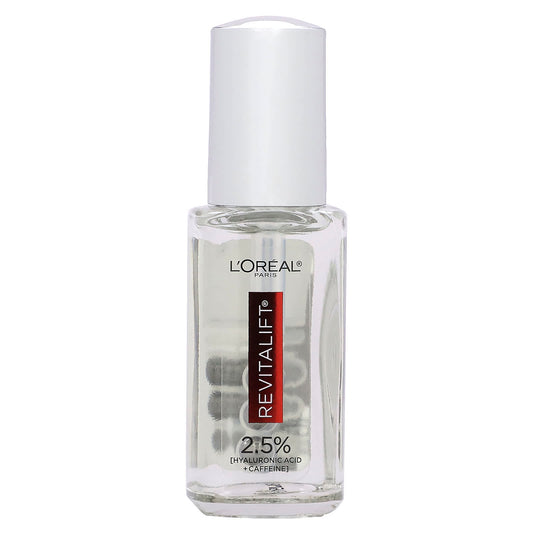 L'Oréal, Revitalift Derm Intensives, 2.5 % [Hyaluronic Acid + Caffeine] Eye Serum, Fragrance Free, 0.67 fl oz (20 ml) - Image 1