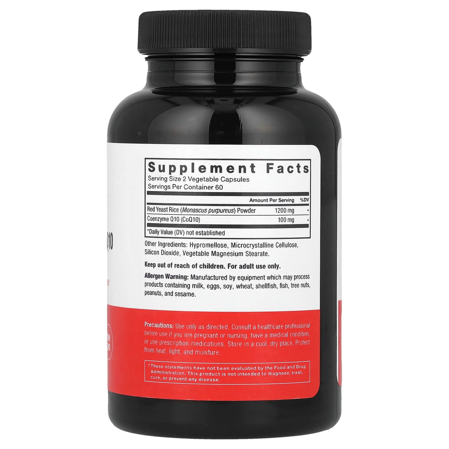 Red Yeast Rice & CoQ10 Supplement for Heart Health - 120 Capsules - Image 2