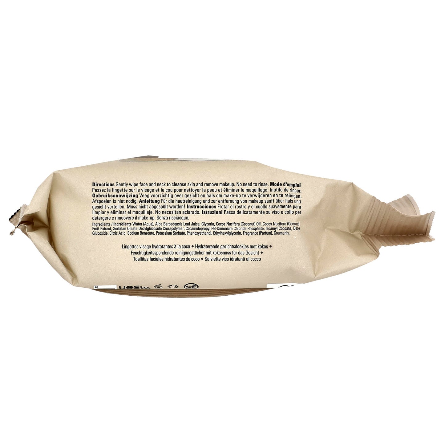 Yes To, Hydrating Facial Wipes, Dry Skin, Coconut , 30 Wipes - Image 2