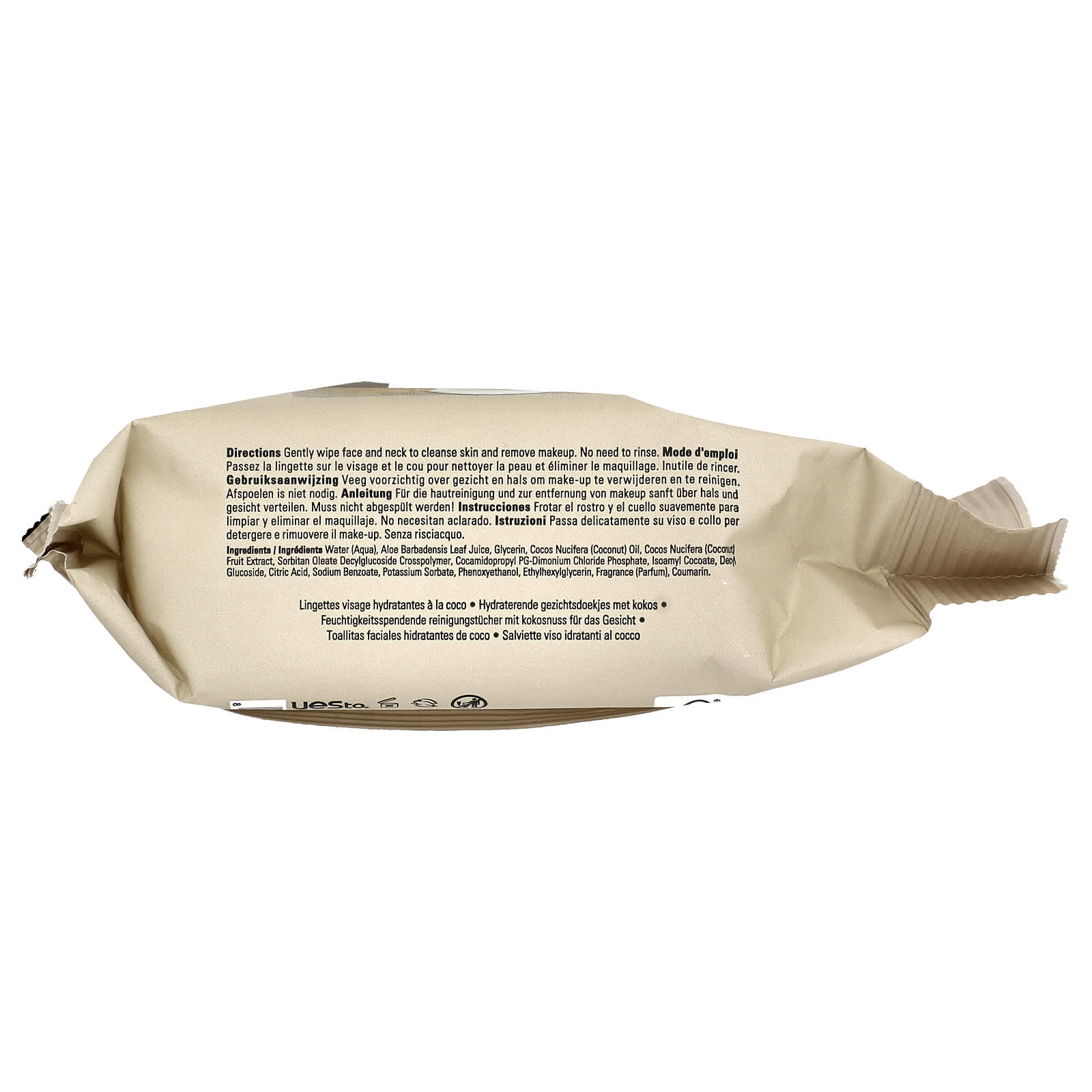 Yes To, Hydrating Facial Wipes, Dry Skin, Coconut , 30 Wipes - Image 2