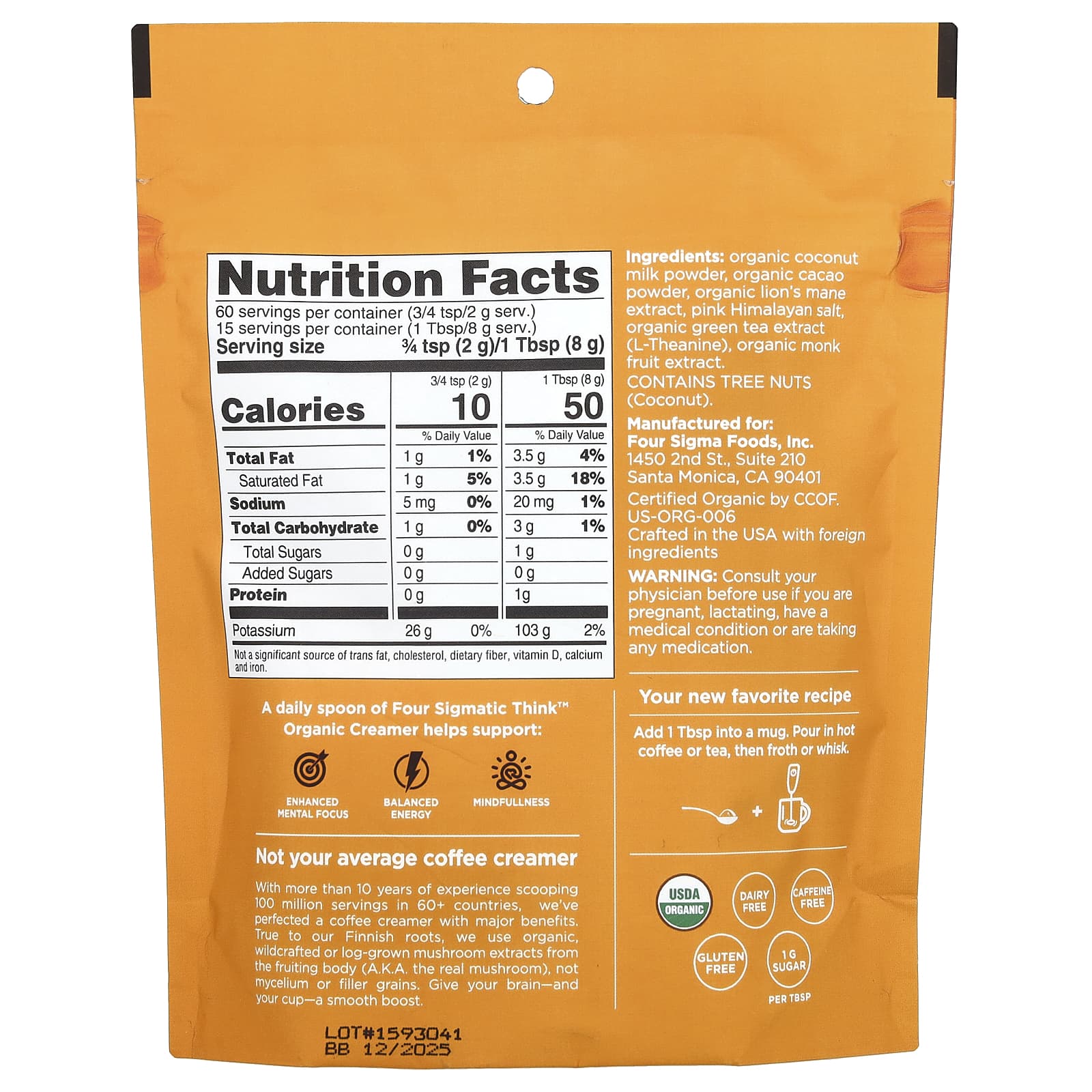 Boost Mental Clarity with Four Sigmatic Think Organic Creamer - Image 2