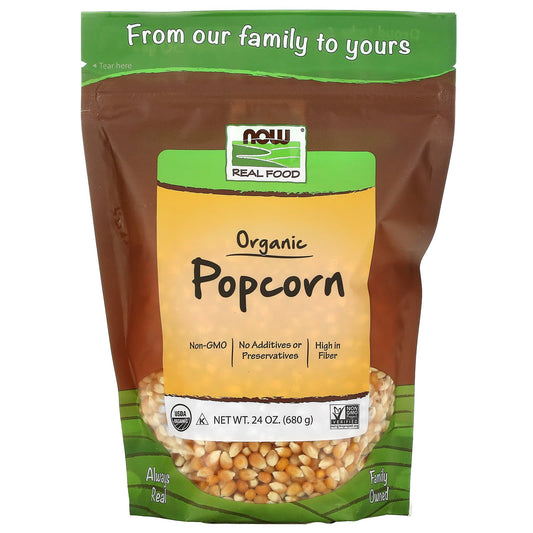NOW Foods, Real Food, Organic Popcorn, 24 oz (680 g) - Image 1