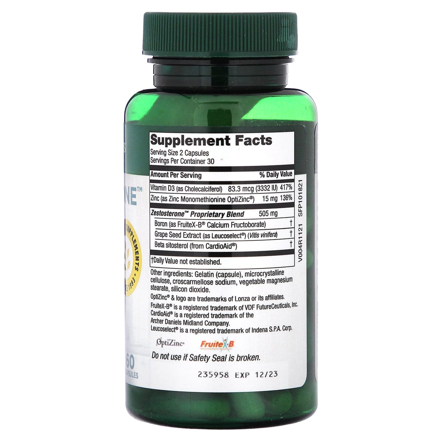 Purity Products, Zestosterone, 60 Capsules - Image 2