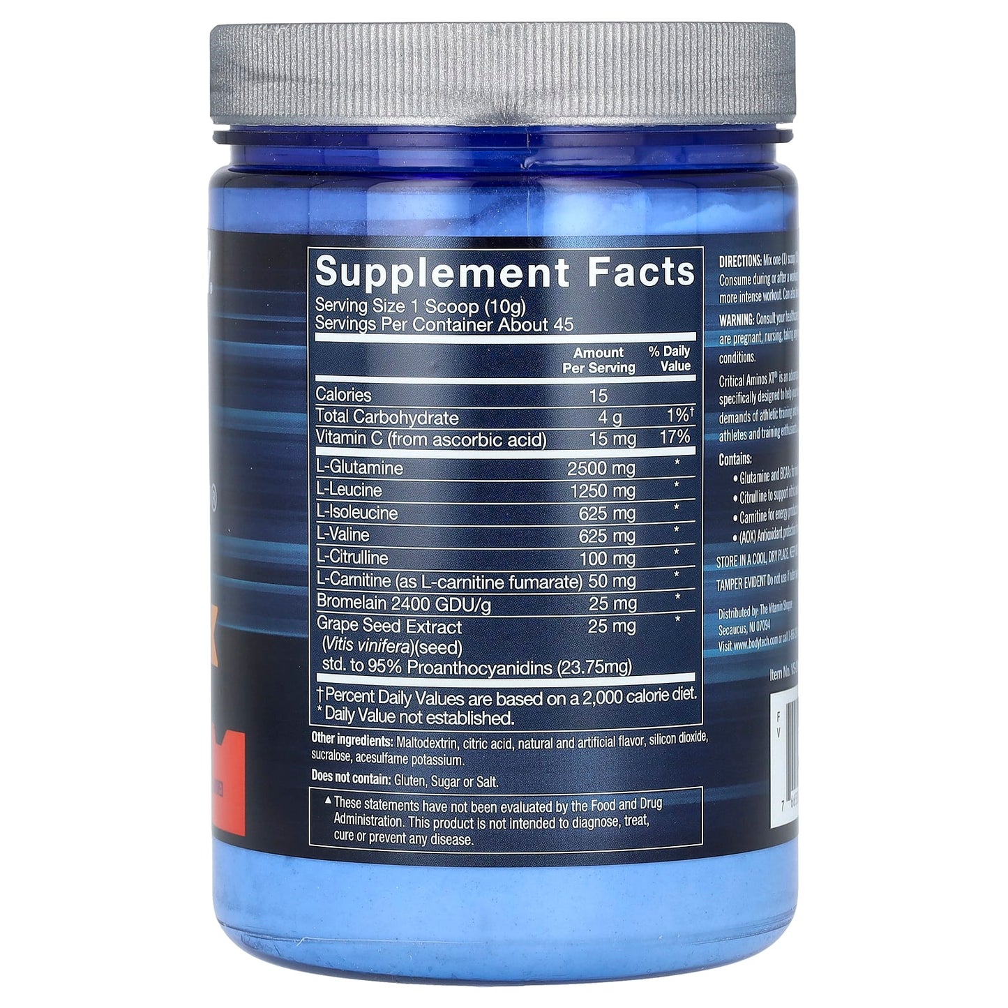 BodyTech Critical Aminos XT - Intra/Post Workout Recovery Supplement - Image 2