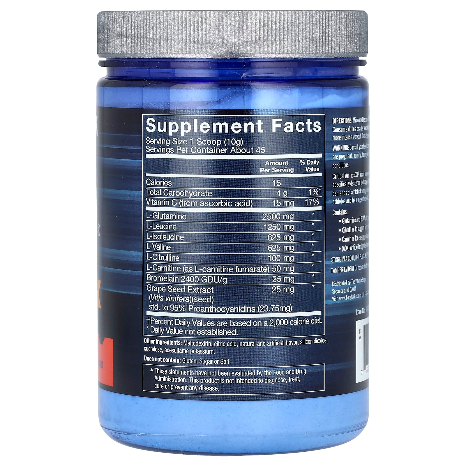 BodyTech Critical Aminos XT - Intra/Post Workout Recovery Supplement - Image 2