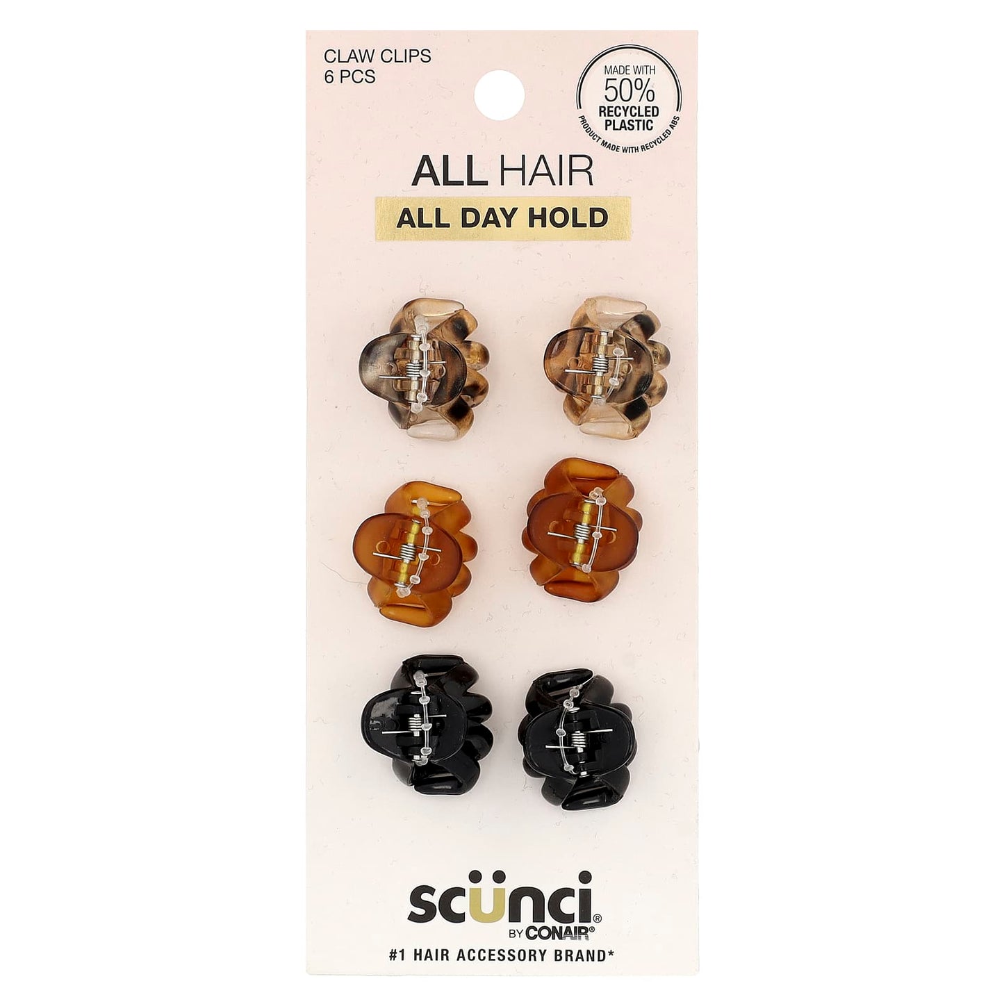Scunci, Mini Octopus Claw Clips, 6 Pieces - Image 1
