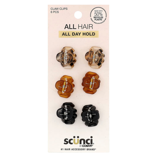 Scunci, Mini Octopus Claw Clips, 6 Pieces - Image 1