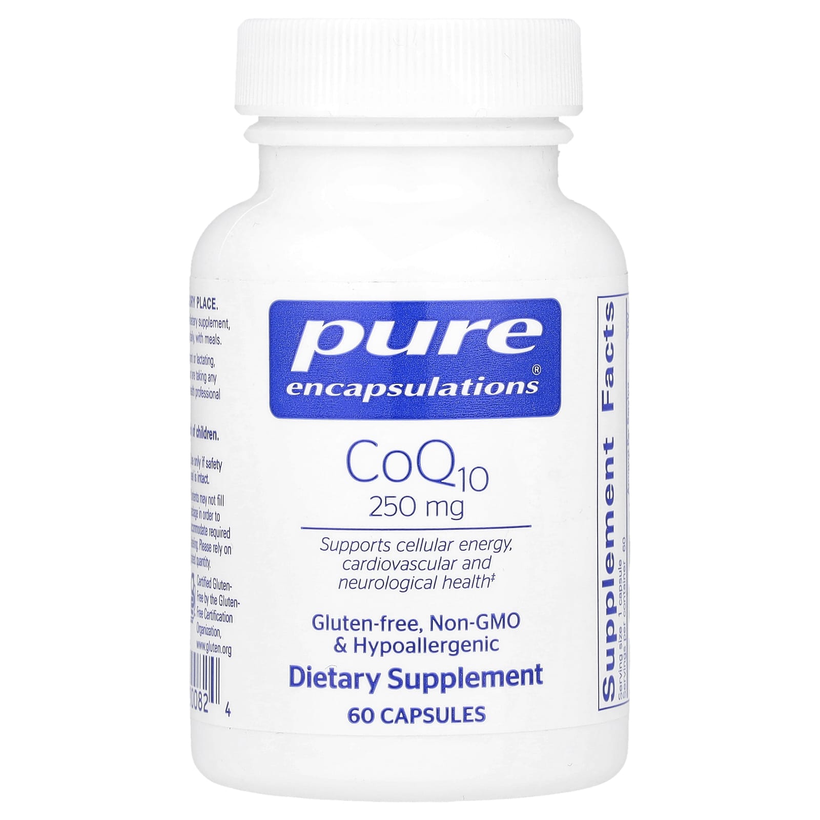 Pure Encapsulations, CoQ10, 250 mg, 60 Capsules - Image 1
