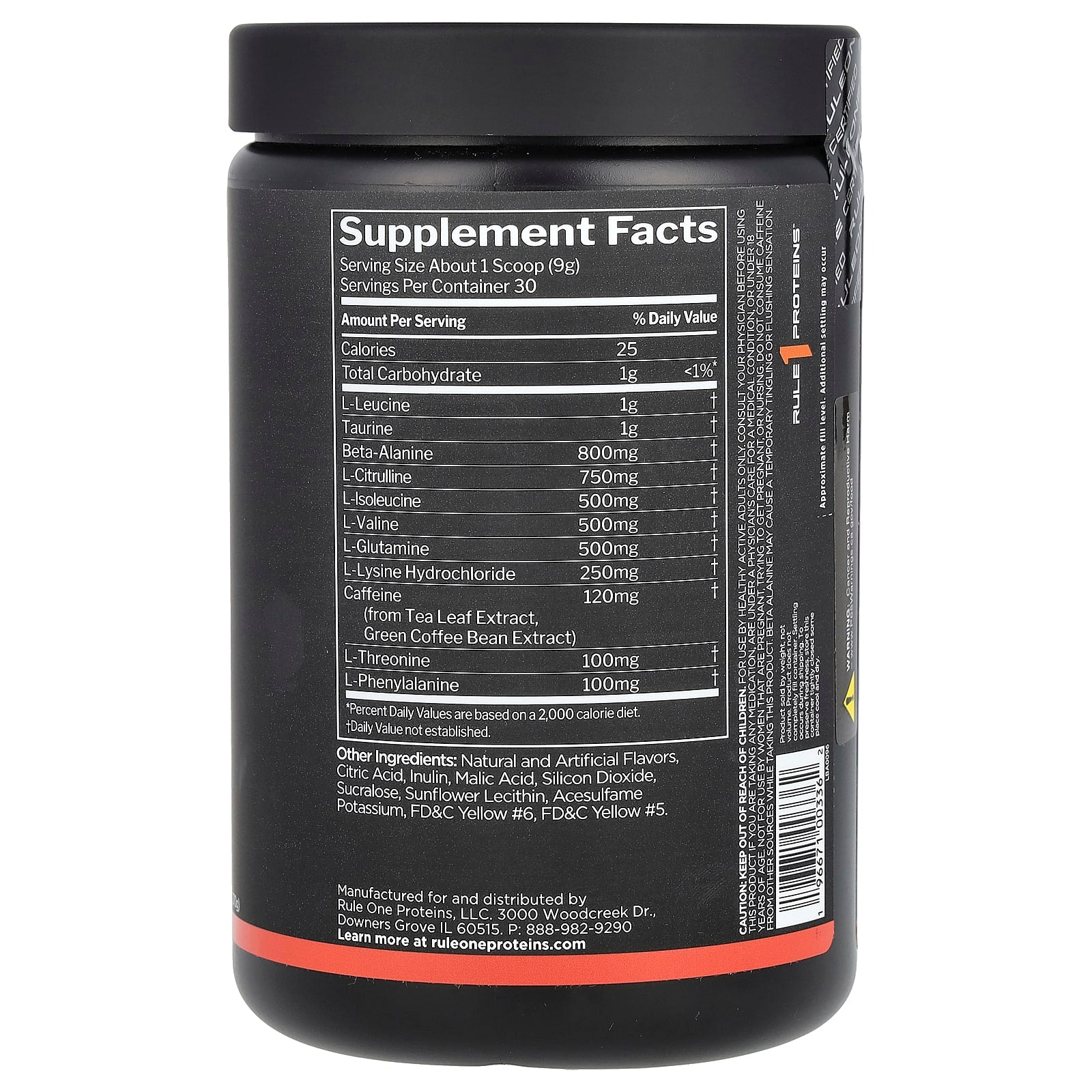 Rule One Proteins, Energized Amino, Orange Clementine, 9.52 oz (270 g) - Image 2