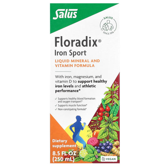 Floradix Iron Sport Liquid Formula - Vegan, Gluten-Free, & Non-Constipating - Image 1