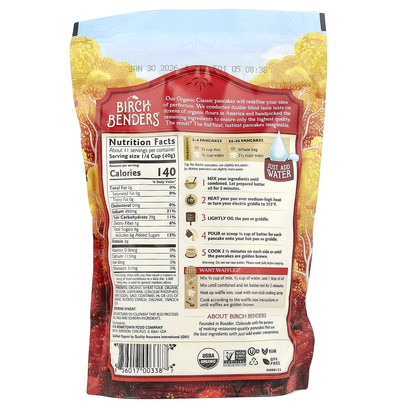 Delicious Organic Pancakes & Waffles in Minutes - Birch Benders 16oz - Image 2