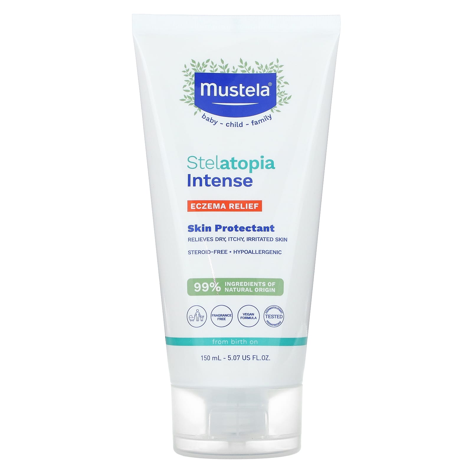 Mustela, Stelatopia Intense, Eczema Relief, Skin Protectant, Fragrance Free, 5.07 fl oz (150 ml) - Image 1