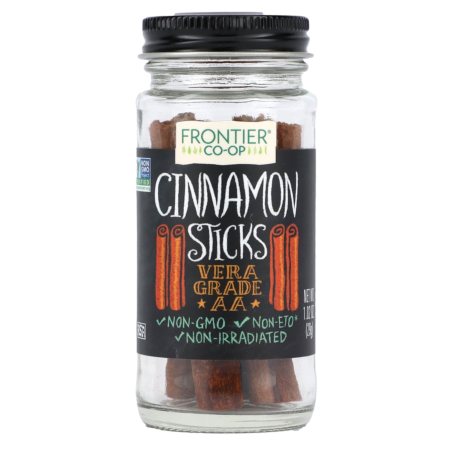 Frontier Co-op Cinnamon Sticks, Non-GMO, Kosher, 1.02 oz (29g) - Image 1