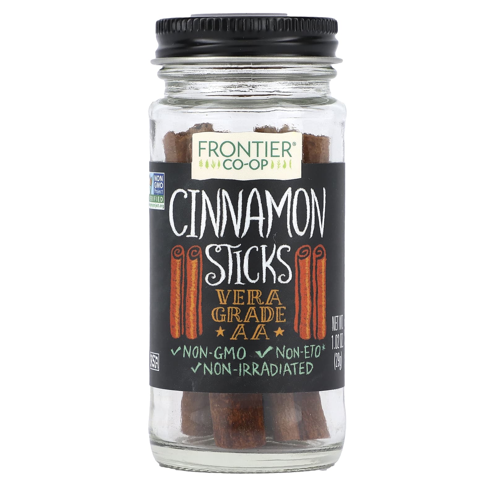 Frontier Co-op Cinnamon Sticks, Non-GMO, Kosher, 1.02 oz (29g) - Image 1