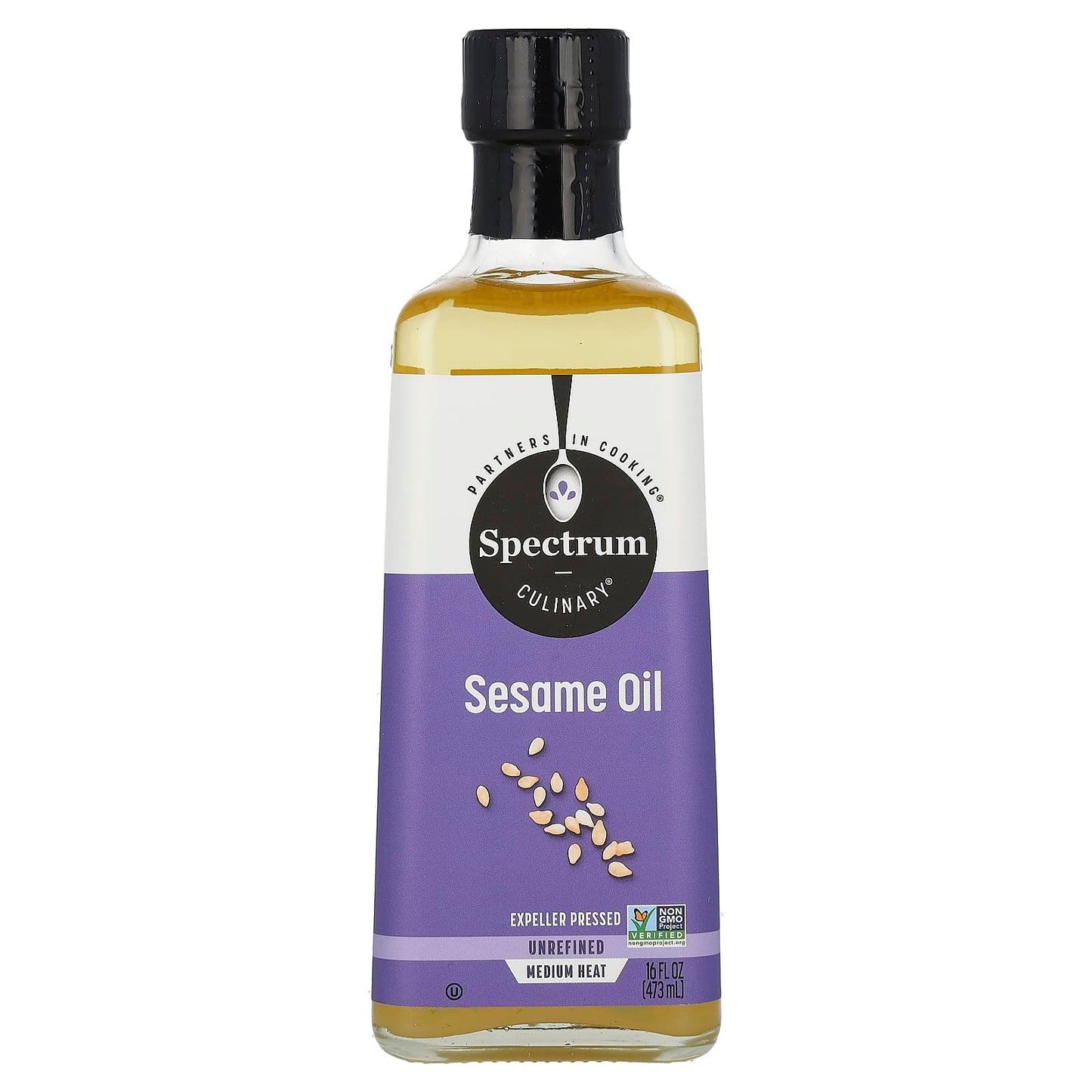 Spectrum Culinary, Sesame Oil, Unrefined, 16 fl oz (473 ml) - Image 1