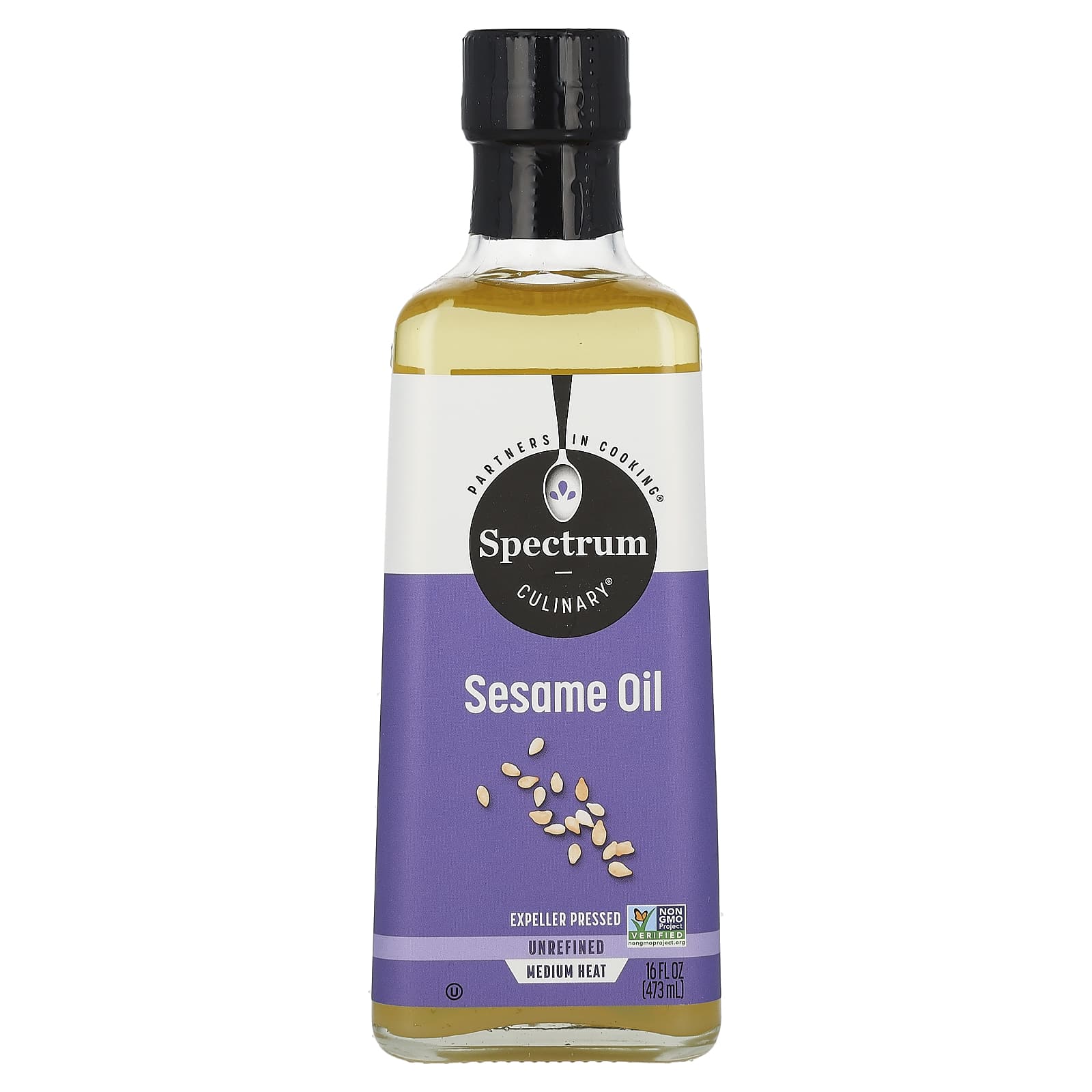 Spectrum Culinary, Sesame Oil, Unrefined, 16 fl oz (473 ml) - Image 1