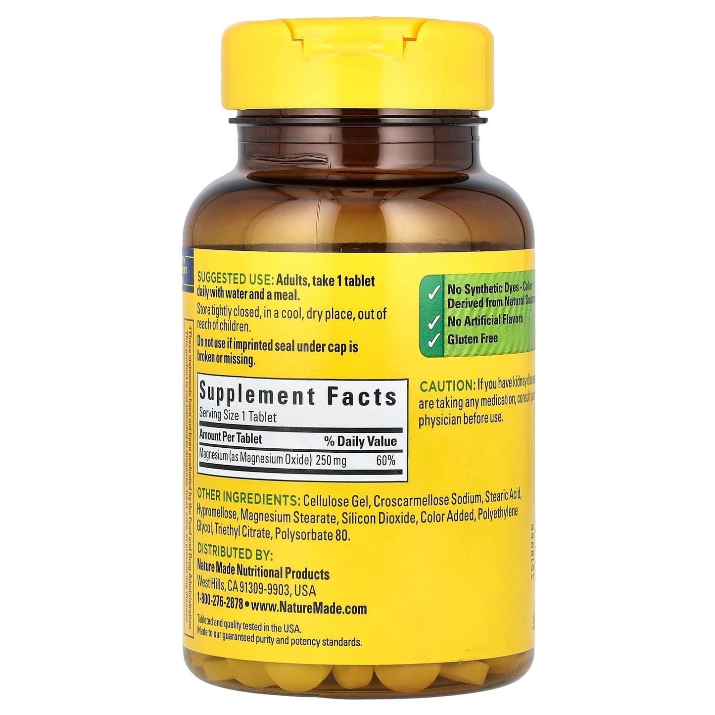 Nature Made, Magnesium, 250 mg, 200 Tablets - Image 2