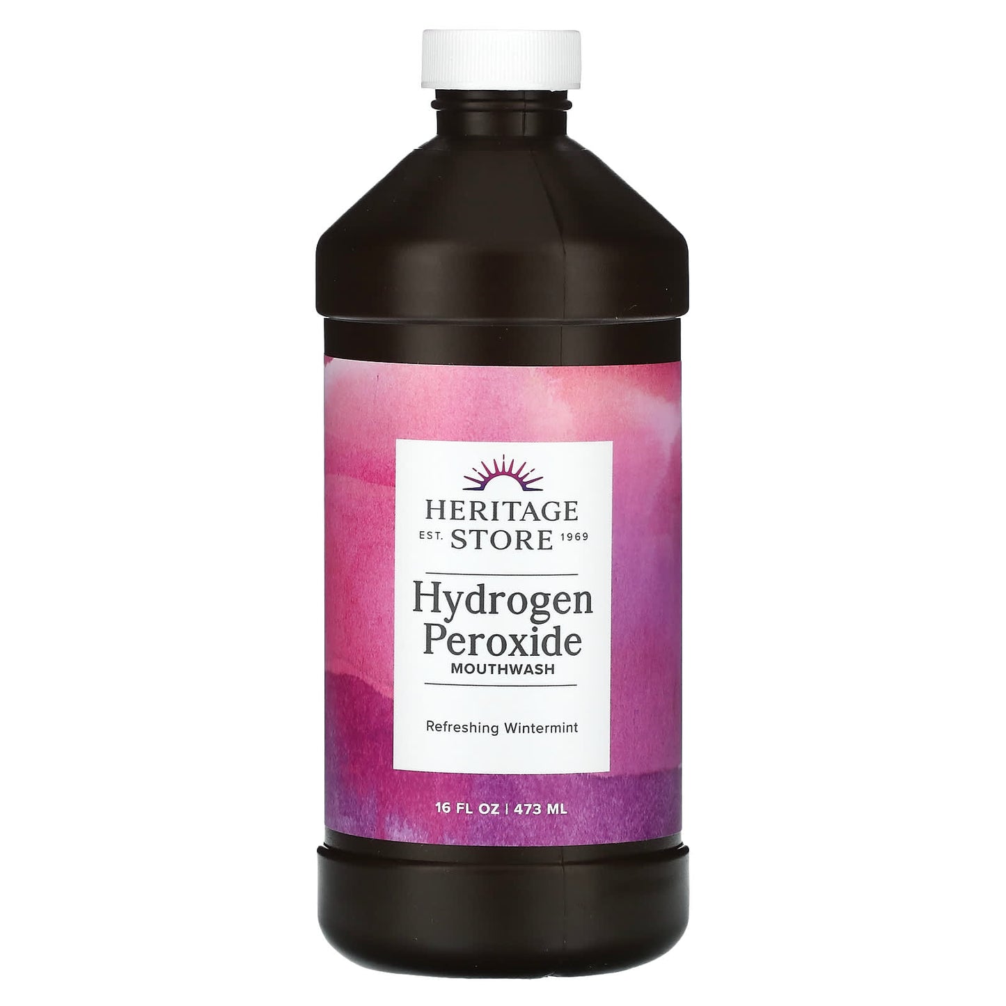 Heritage Store Hydrogen Peroxide Mouthwash - Refreshing Wintermint - Image 1