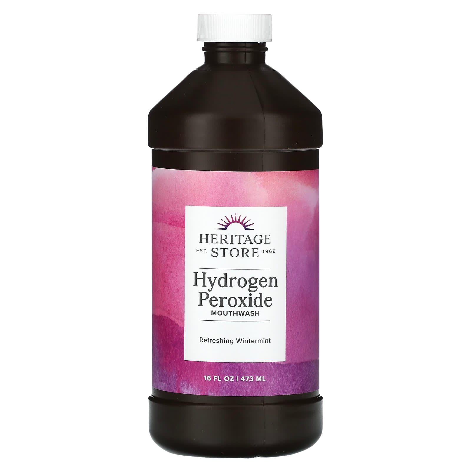 Heritage Store Hydrogen Peroxide Mouthwash - Refreshing Wintermint - Image 1