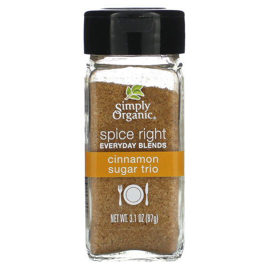 Simply Organic, Spice Right Everyday Blends, Cinnamon Sugar Trio, 3.1 oz (87 g) - Image 1