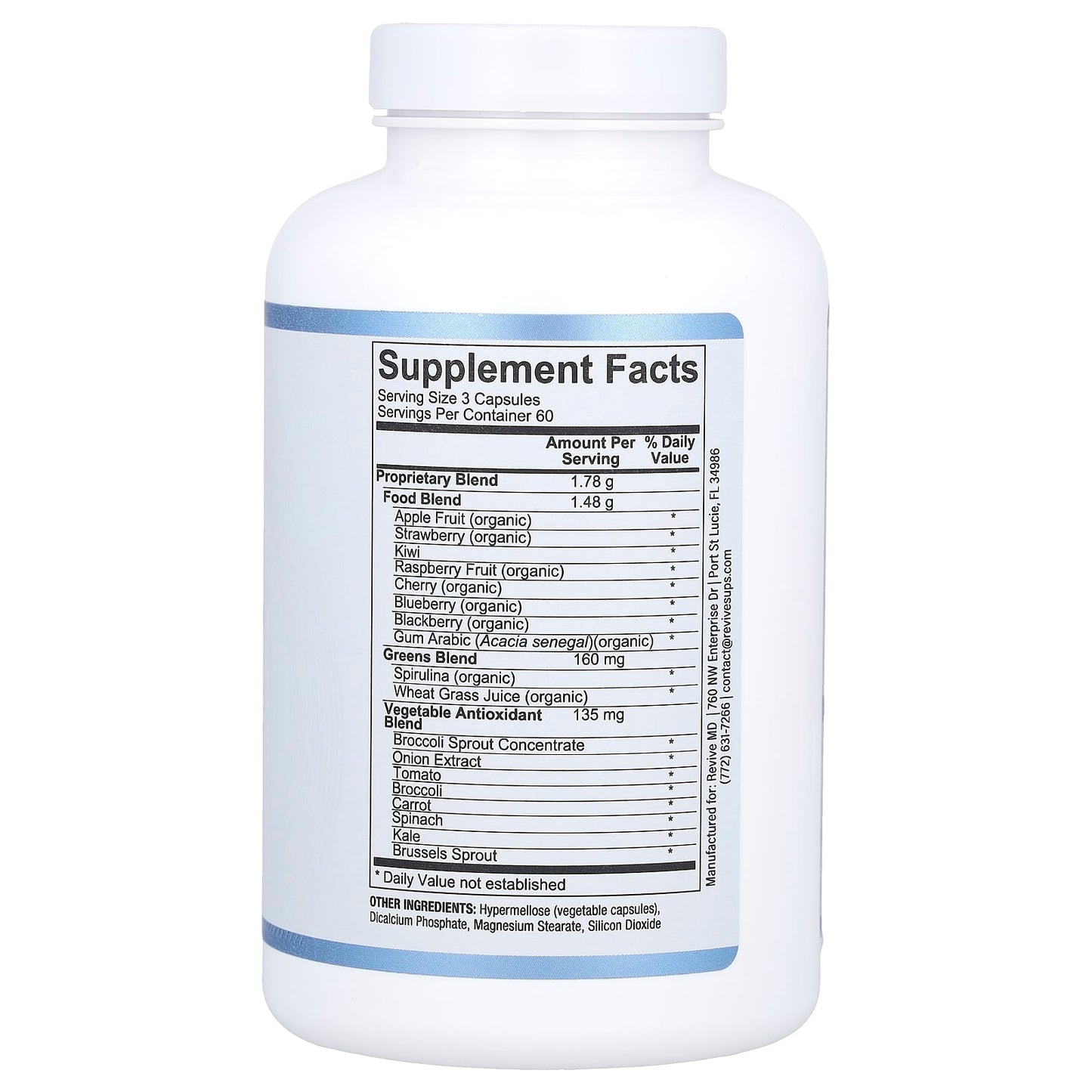 Revive, Daily Greens, 180 Vegetarian Capsules - Image 2