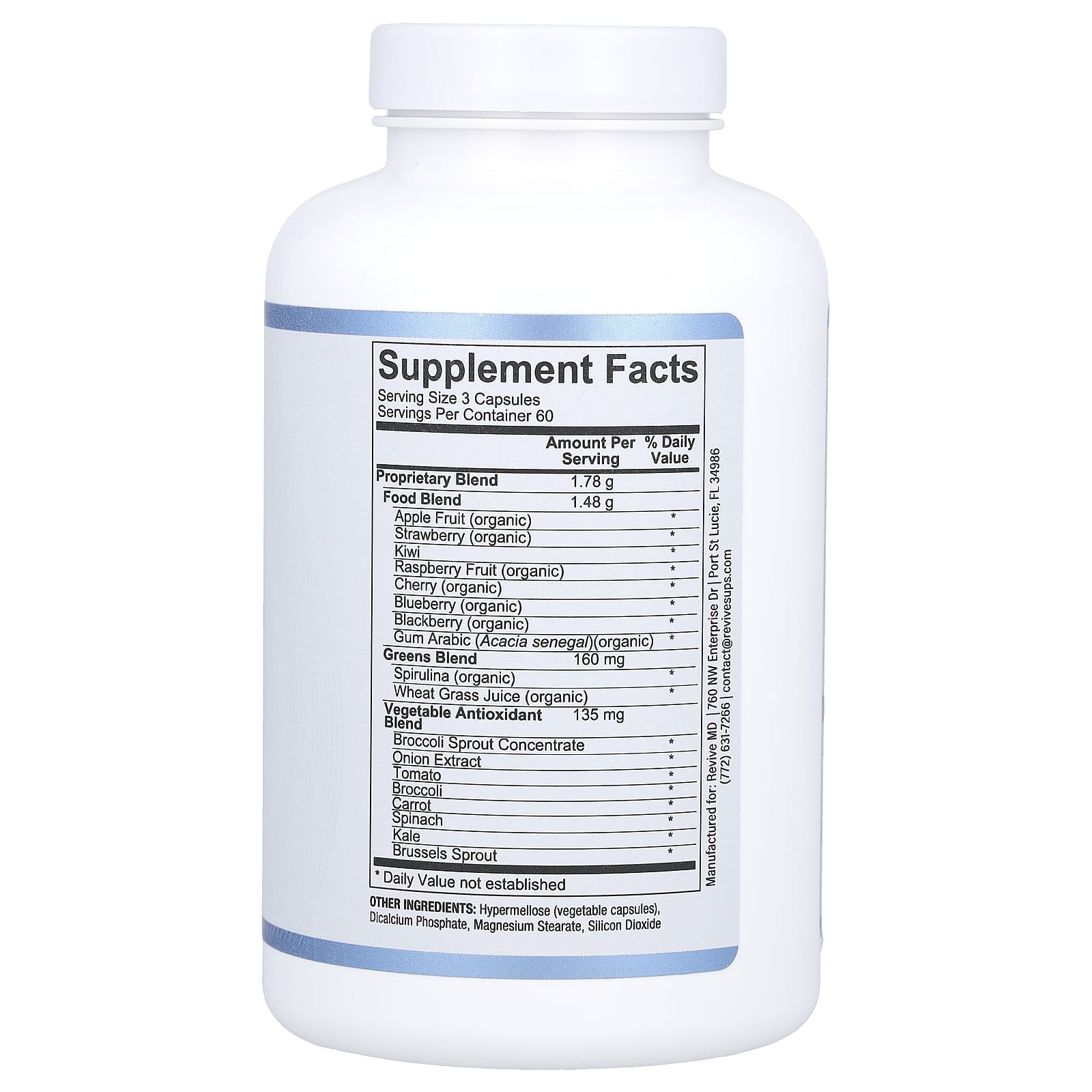 Revive, Daily Greens, 180 Vegetarian Capsules - Image 2