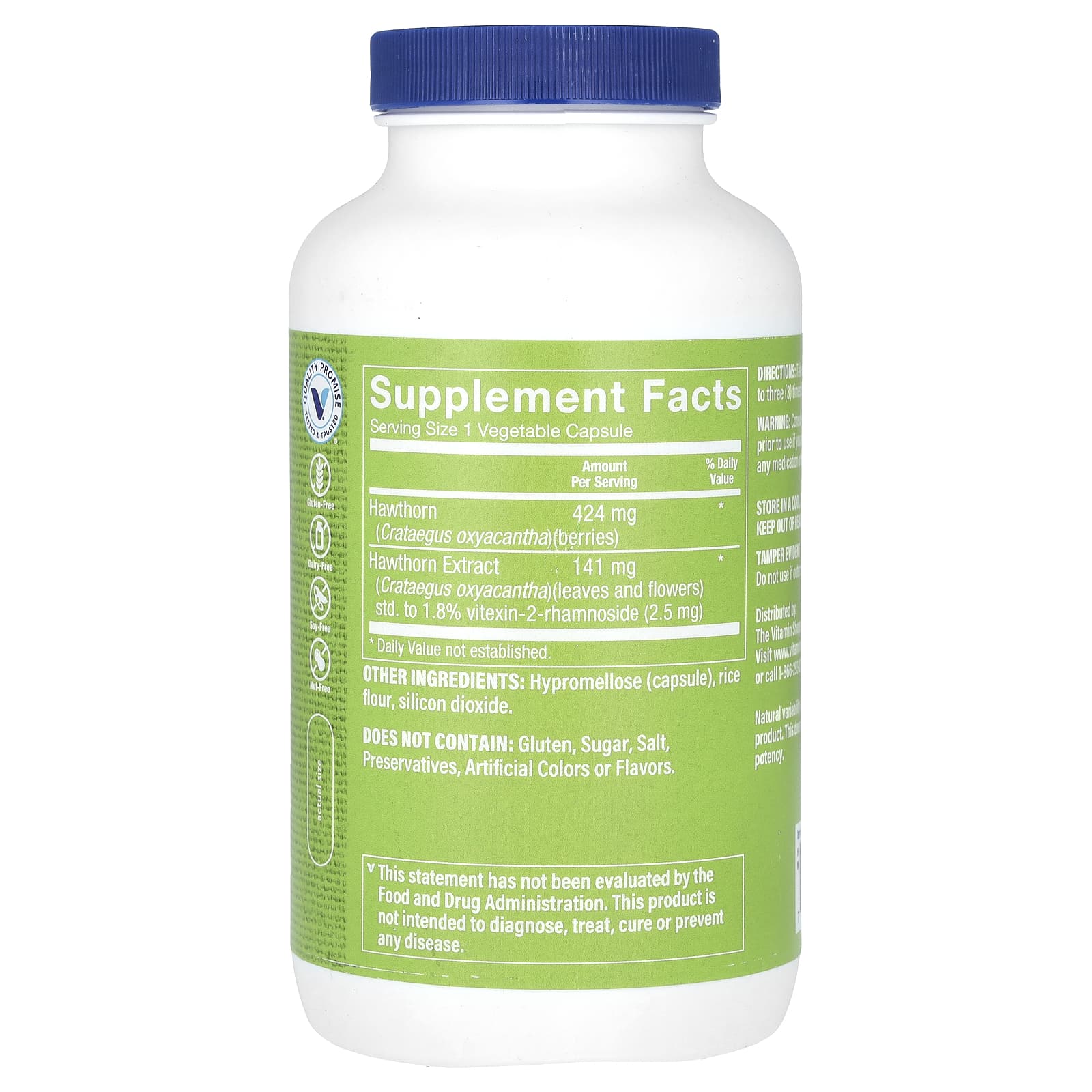 The Vitamin Shoppe, Hawthorn Extract, 300 Vegetable Capsules