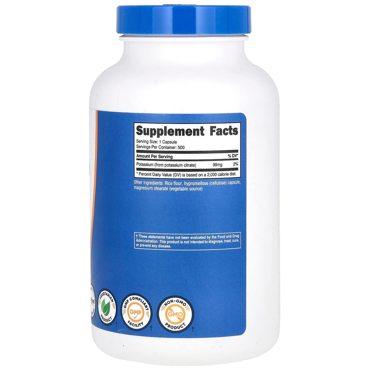 Nutricost, Potassium , 99 mg, 500 Capsules - Image 2
