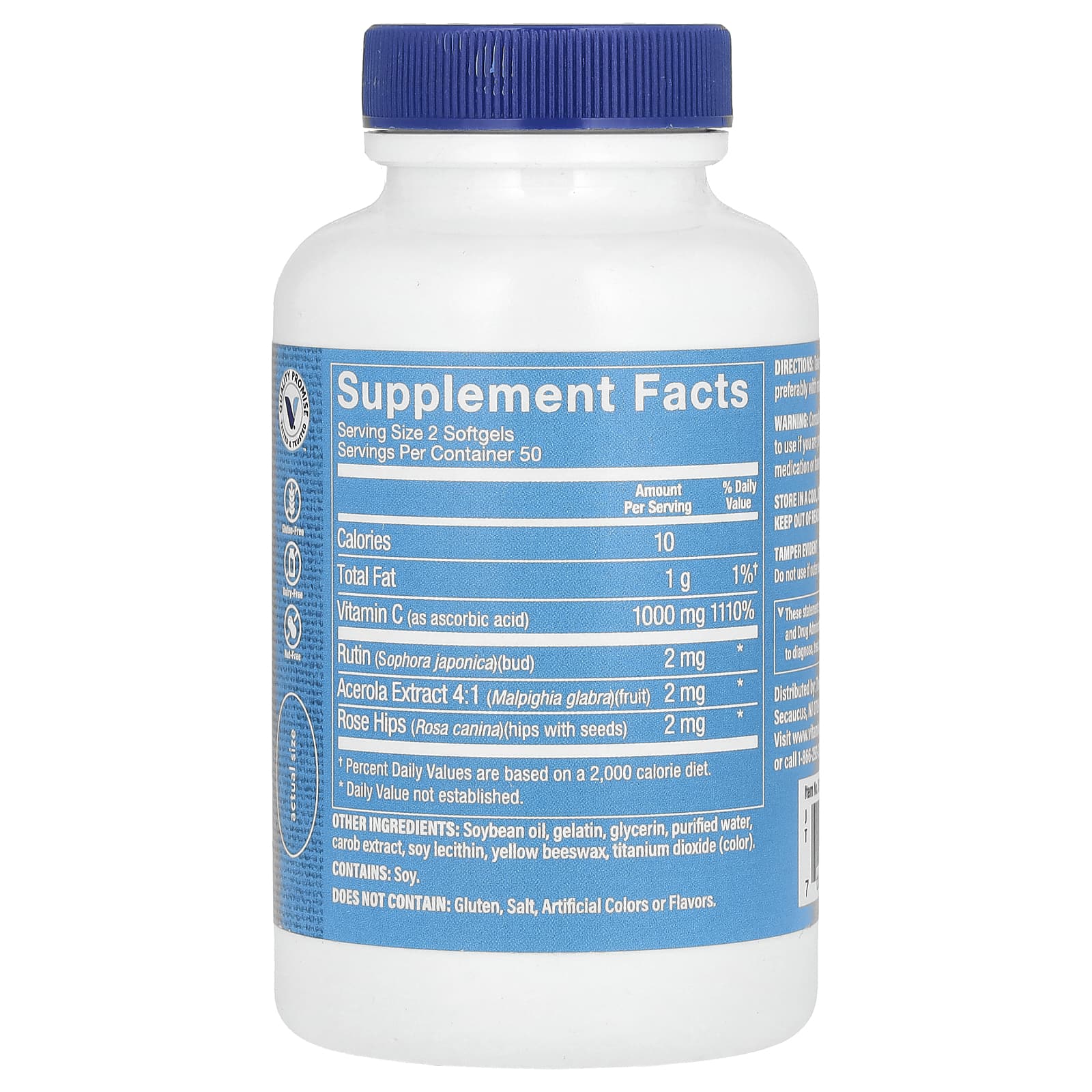 The Vitamin Shoppe, Vitamin C, 1,000 mg, 100 Softgels (500 mg per Softgel) - Image 2