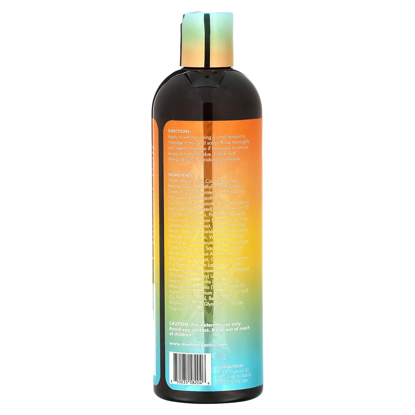 Mielle, Nourishing Shampoo, Mango & Tulsi, 12 fl oz (355 ml) - Image 2