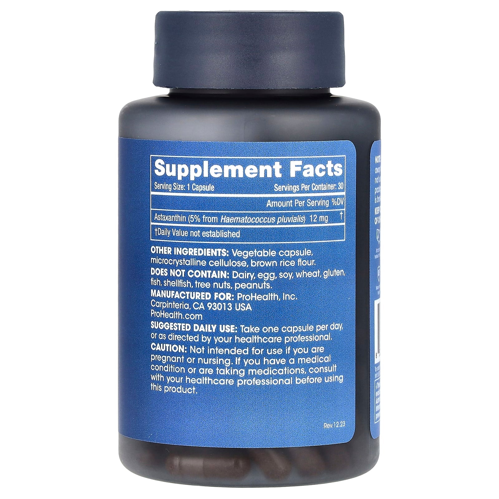 ProHealth Longevity, Astaxanthin, 12 mg, 30 Capsules - Image 2