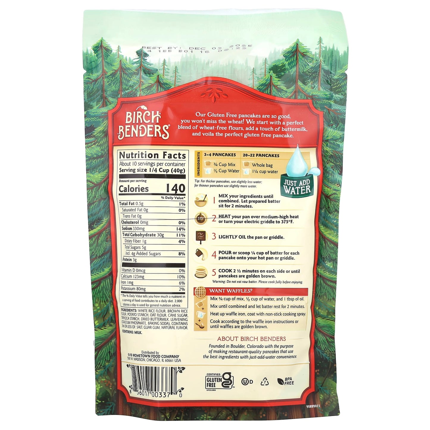Gluten Free Pancake & Waffle Mix by Birch Benders, 14 oz (397 g) - Image 2
