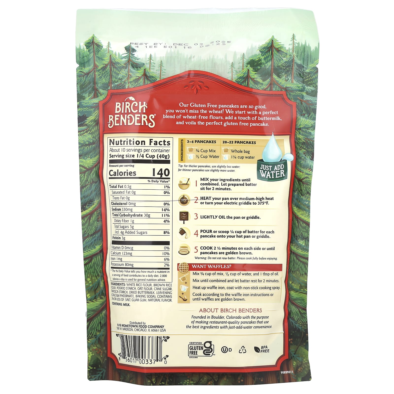 Gluten Free Pancake & Waffle Mix by Birch Benders, 14 oz (397 g) - Image 2