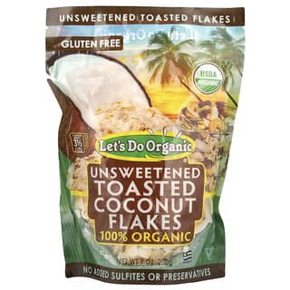 100% Organic Unsweetened Toasted Coconut Flakes by Edward & Sons