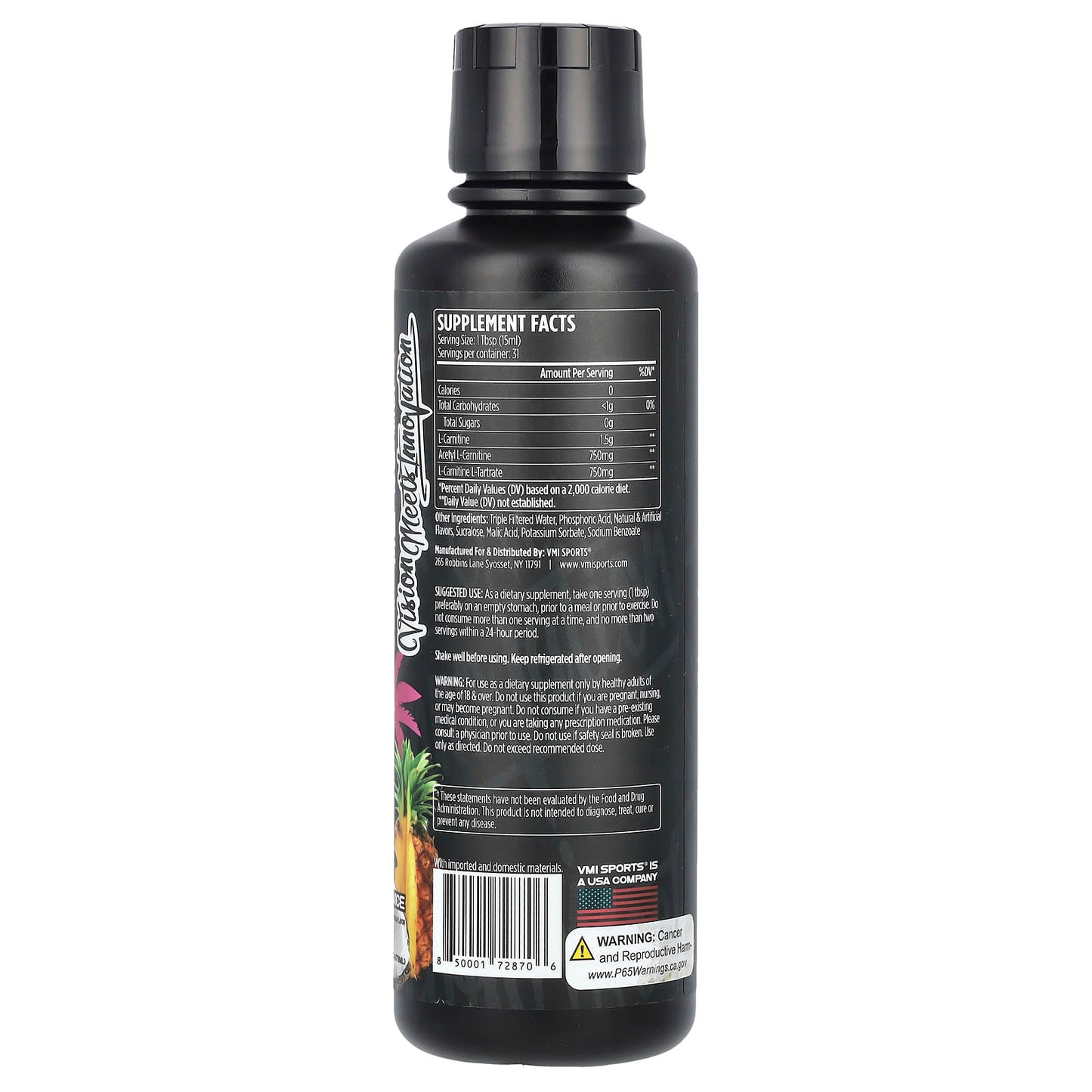 VMI Sports, L-Carnitine 3000, Miami Vice, 16 fl oz (473 ml) - Image 2