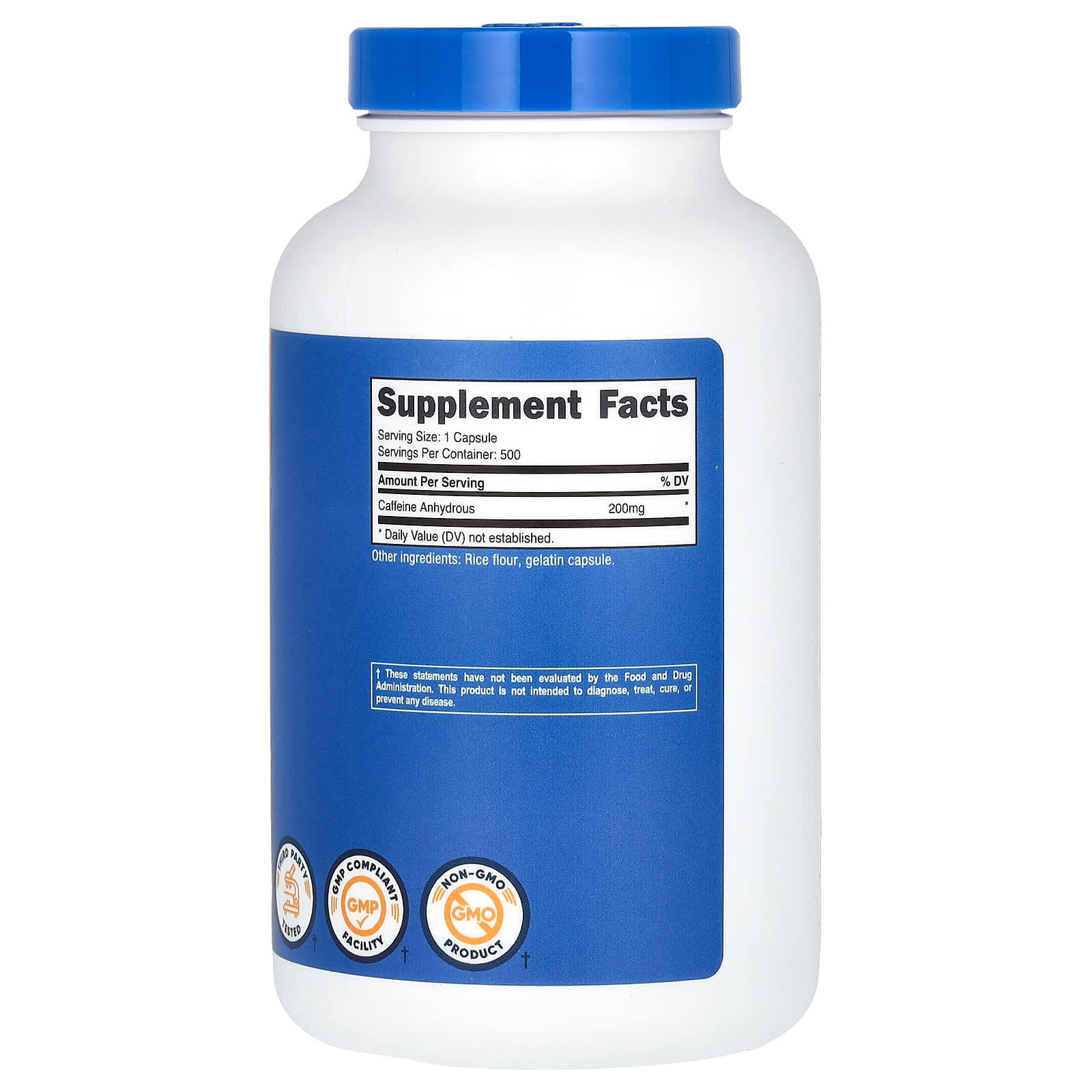 Nutricost, Caffeine, 200 mg, 500 Capsules - Image 2
