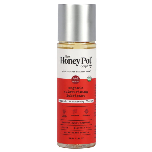 The Honey Pot Company, Organic Moisturizing Lubricant, Organic Strawberry, 2 fl oz (59 ml) - Image 1