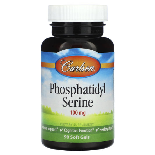Carlson Phosphatidyl Serine Brain Support Supplement 100mg 90 Soft Gels - Image 1