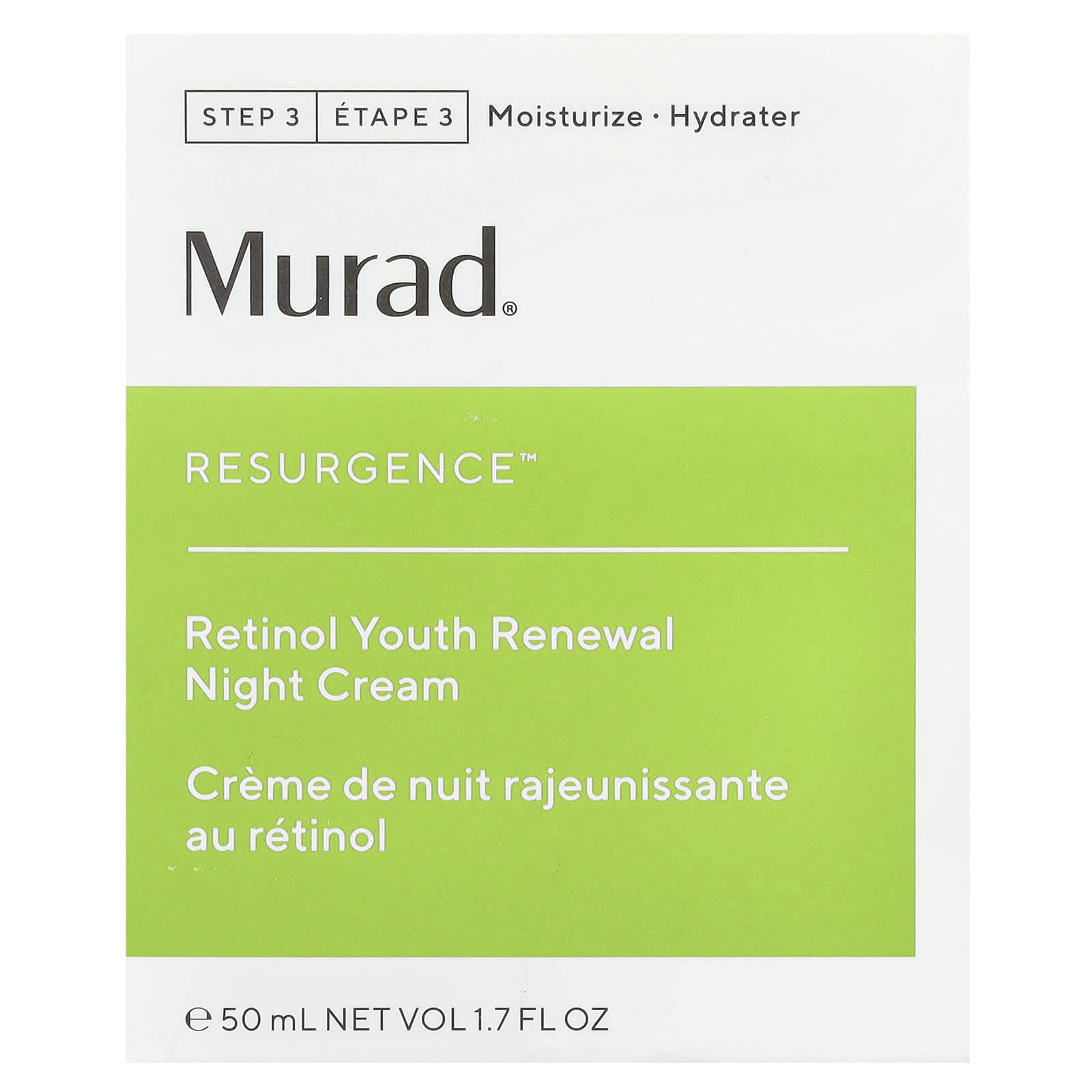Murad, Resurgence, Retinol Youth Renewal Night Cream, 1.7 fl oz (50 ml) - Image 2