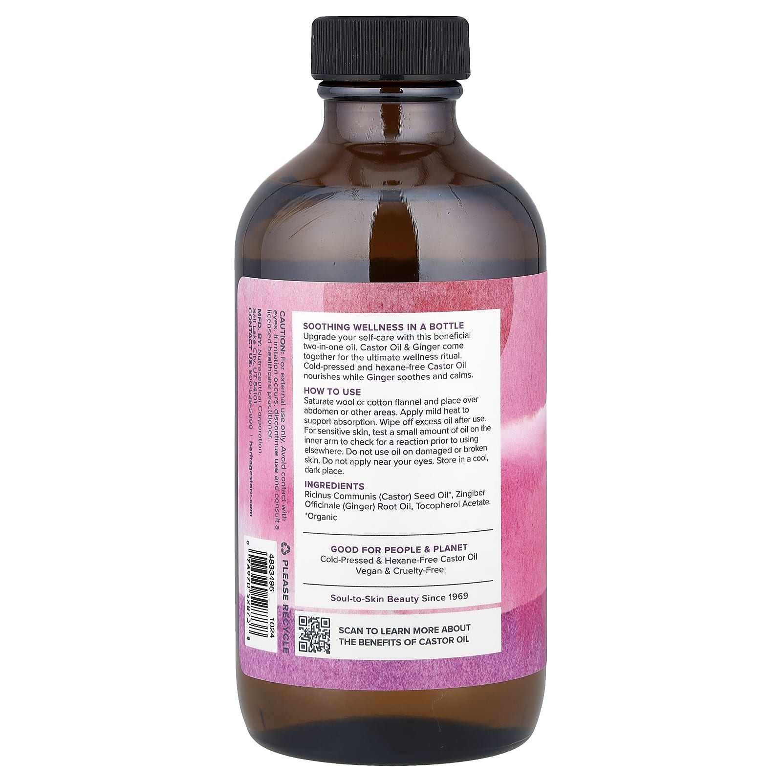 Castor Oil & Ginger for Soothing Wellness Rituals - 8 fl oz - Image 2