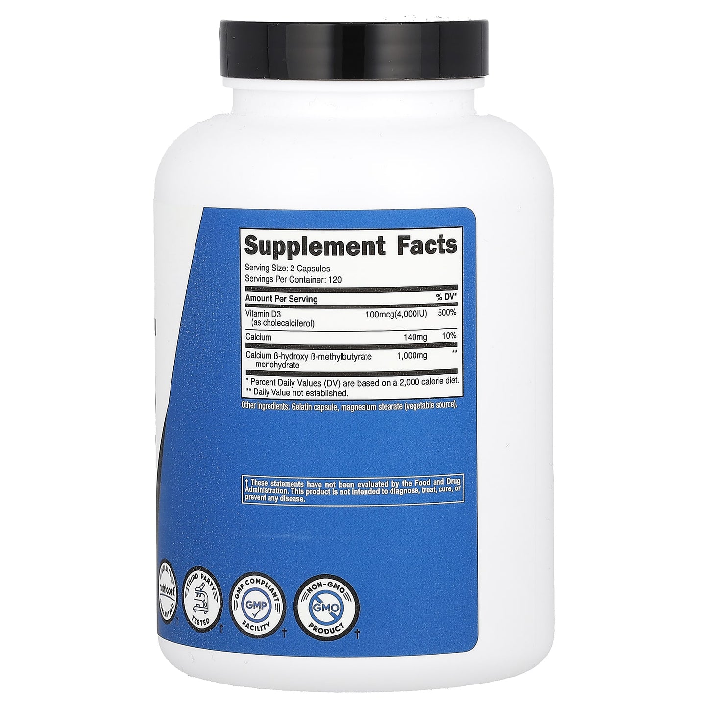Nutricost, Performance, HMB + Vitamin D3, 240 Capsules - Image 2