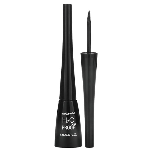 wet n wild, H2OProof, Liquid Eyeliner, 879 Black, 0.17 fl oz (5 ml) - Image 1