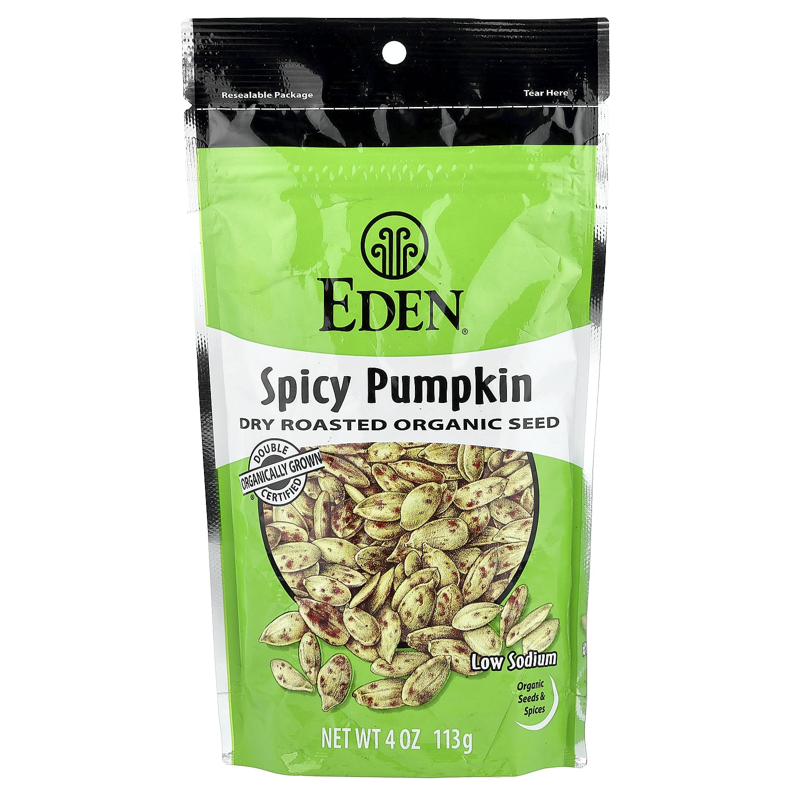 Organic Spicy Pumpkin Seeds | Dry Roasted by Eden Foods - Image 1