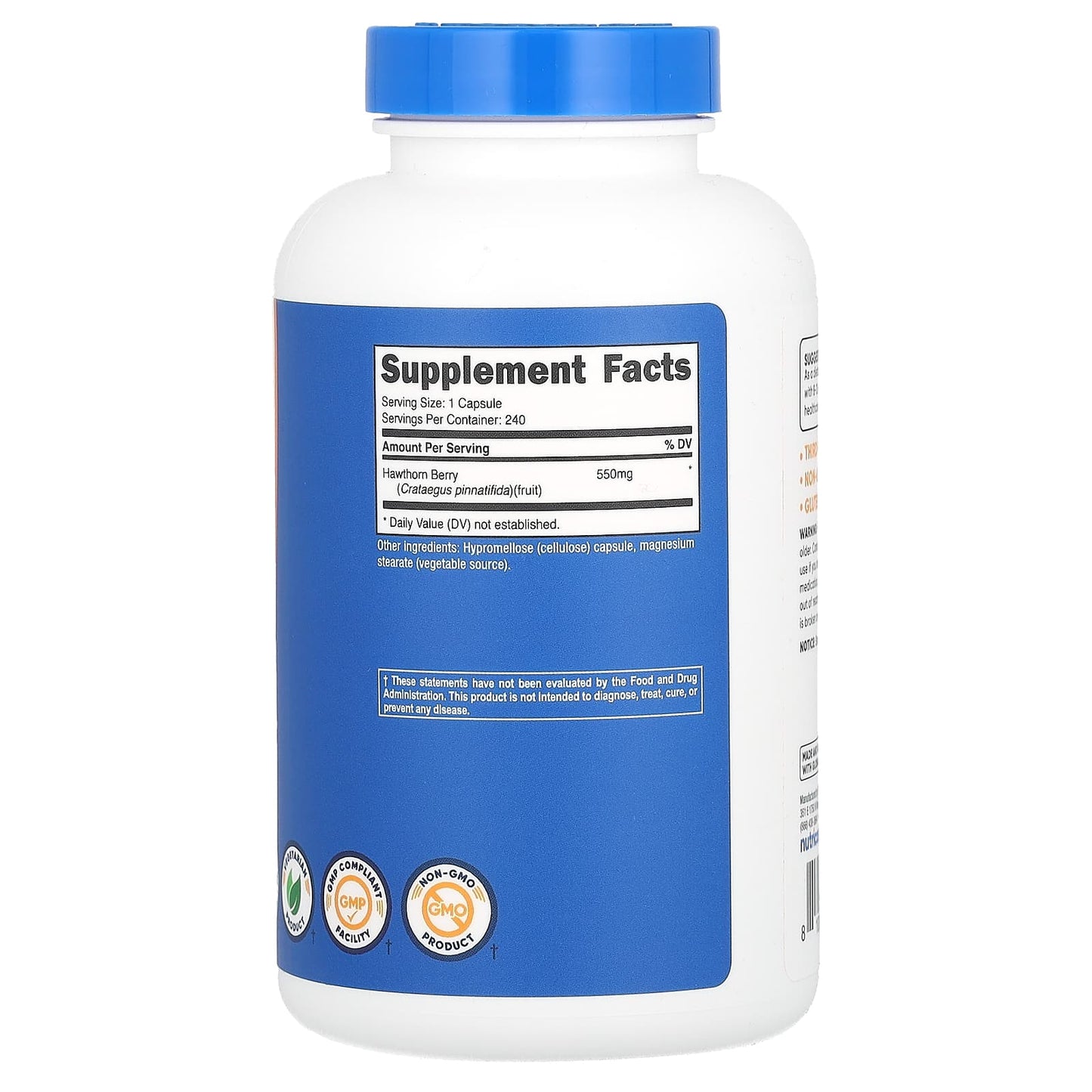 Nutricost, Hawthorn Berry, 550 mg, 240 Capsules - Image 2